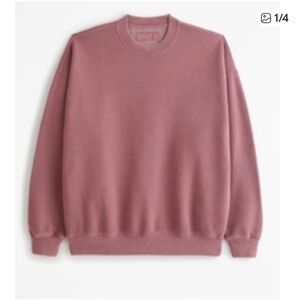Abercrombie and Fitch essential crewneck sweatshirt, dark pink, size medium
